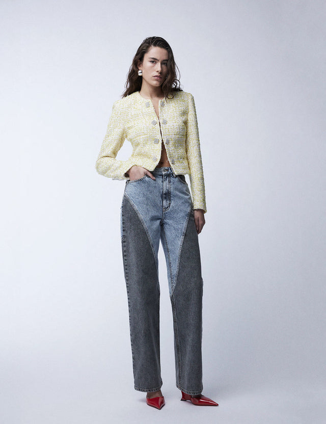 ROTATE - Boucle Cropped Jacket