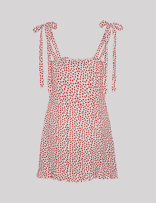 ROTATE - Printed Mini Ruffle Dress